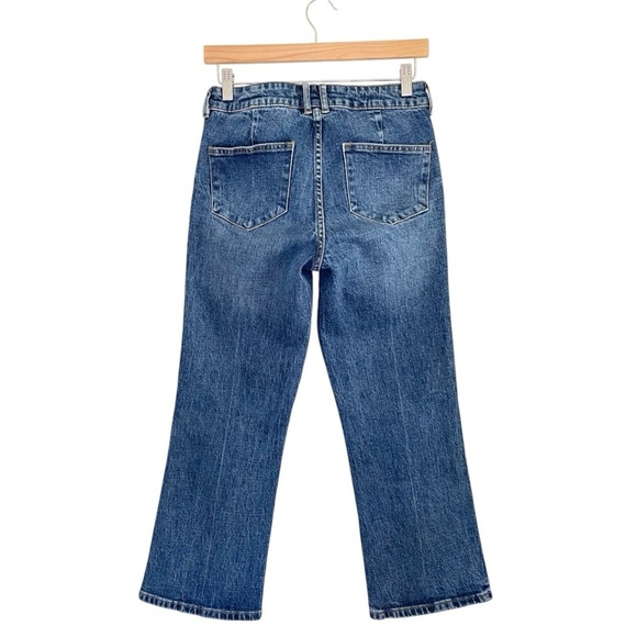 Oat New York Slim Wide Leg Crop Mid Rise Slouch Kick Boot Jean Medium Wash 26 - Picture 2 of 10